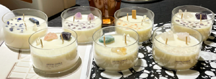 Da cera Scented de vidro da soja da casa do aroma vela orgânica com tampa do parafuso 2