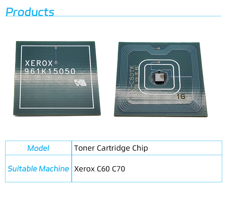 10 Pcs 961K15050 Toner Cartridge Chip for Xerox C60 C70 Printer