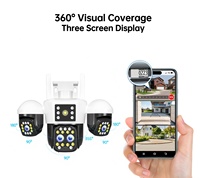 Caméras de sécurité 12MP 4 objectifs, dôme intelligent, vision nocturne couleur 4K, caméra de sécurité Wifi HD, caméra PTZ 360 degrés