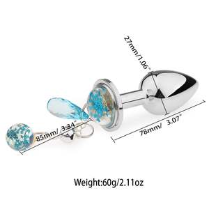 الأزواج يمزح أدوات الكبار الشرج الجنس اللعب الفاخرة الفضة مجوهرات المعادن الشرج المهبل المكونات <span class=keywords><strong>ButtPlug</strong></span> للنساء الاستمناء الإناث - Product Image 5