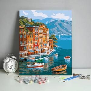 ชุดภาพวาดสีน้ำมันดิจิทัล DIY ซีรีส์<span class=keywords><strong>วิว</strong></span>เมืองเวนิสอันงดงาม สำหรับผู้เริ่มต้นและผู้ใหญ่ ใช้ตกแต่งผนังหรือเป็นของขวัญทำมือ - Product Image 1