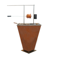 Barbecue carré en acier inoxydable Corten Barbecue en acier inoxydable Corten