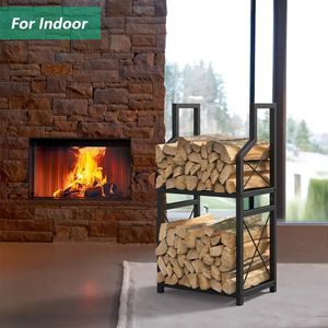 Waterproof Rustproof Stable Metal Simple Firewood <b>Rack</b> Indoor and Outdoor Fireplace Firewood Storage <b>Rack</b> - Product Image 1