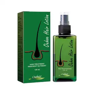 OUHOE Marque privée Vente en gros Lotion pour la croissance des cheveux 120ml Huile pour hommes femmes Traitement Sérum pour la repousse des cheveux