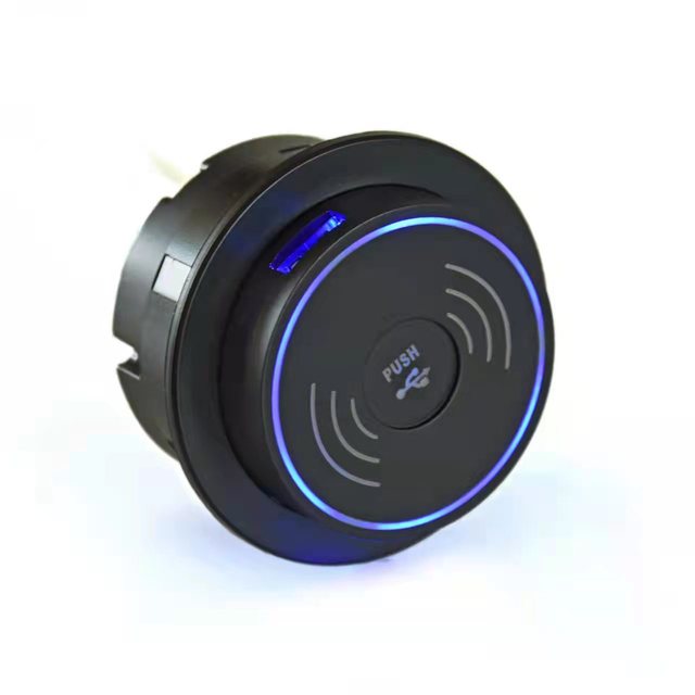 Embedded Wireless Charging Socket Sofa Side Table Bedside Table with 3USB Hidden Wireless Charger
