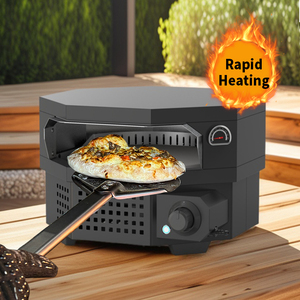 Horno de Mesa con Rotación Automática, Horno de <span class=keywords><strong>Pizza</strong></span> a Gas Giratorio para Cocina Exterior y Jardín, Ideal para Fiestas en Zonas de Aficionados al Fútbol - Product Image 2