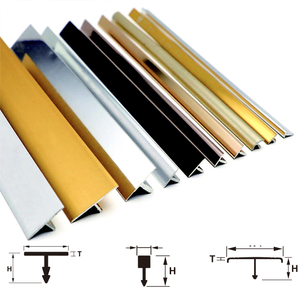 Elegante y hermosa línea de cabello de <span class=keywords><strong>metal</strong></span> Tira de transición de piso de latón Diseño moderno Tiras de transición de azulejo de aluminio - Product Image 6