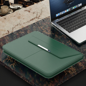 Biểu Tượng Tùy Chỉnh Da Máy Tính Xách Tay Tay Áo Không Thấm Nước PU Da 14 Inch Máy Tính Xách Tay Lật Bìa Với Có Thể Gập Lại Đứng - Product Image 2