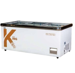 Gran capacidad 780L Cofre Jumbo Puerta corredera de vidrio Supermercado Congelador para alimentos congelados - Product Image 1