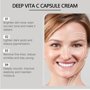 High Quality 50g Face Skin Care Cream Deep Vitamin C Cream Brightens Dark <strong>Spots</strong> Firmly Moisturizes Fade Wrinkles Niacinamide - Product Image 2