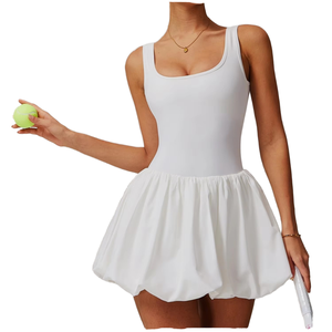 Customized U Neck Women's Spandex/Nylon <b>Skirt</b> Breathable Workout Sportswear Padded Tennis uniform high quality - Product Image 1