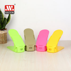 Baskets Offre Spéciale à double couche présentoir de rangement d'entrée vitrine pour hommes femmes appartements étagère à chaussures réglable en plastique - Product Image 1