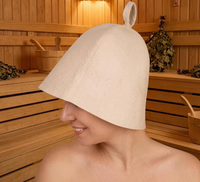 Chapeau de sauna en feutre 100% laine de Nouvelle-Zélande, isolation thermique, protège les cheveux des hautes températures, pour sauna et hammam, vente en gros