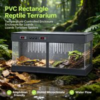 Terrarium en feuille verte haute densité, lavable et résistant à l'humidité, pour plusieurs reptiles.
