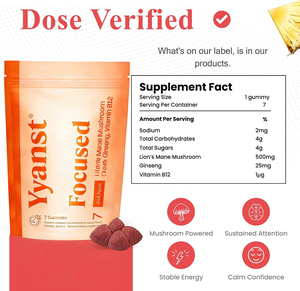 Gummies de haute qualité à base de champignon crinière de lion de marque privée, améliorent la concentration, la créativité, le soutien de l'humeur, gummies énergétiques stables - Product Image 2