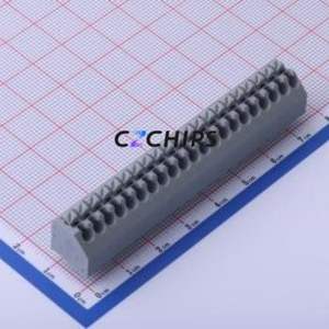250-221 Spring Terminal Block Through hole Component (THT),P=3.5mm Connector 1x21P 3.5mm Gray 21P - Product Image 1