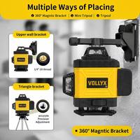 Niveau laser professionnel pour marquage au sol et mural, kit de niveau laser à faisceau vert auto-nivelant 360° pour travaux de construction