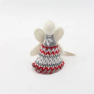 SYART 6 pulgadas creativo hecho a mano lana ciervo perro árbol de Navidad adornos colgantes