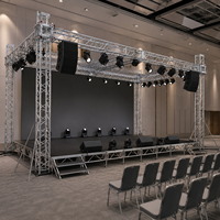 Estructura de Aluminio para Escenario con Abrazaderas, Estructura de Iluminación Resistente para Montaje de Luces DJ y Par