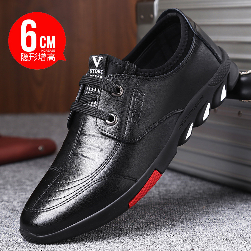 Black wedge heel lift (lace-up style)