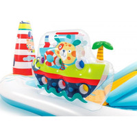 INTEX 57162 Fishing Fun Play Center 2,18 m x 1,88 m x 99cm Aufblasbare Kinder Wasser rutsche Insel Baby Slide Schwimmbad