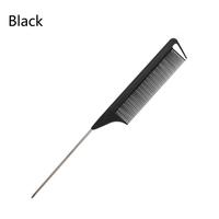 Vente en gros de peigne de coiffure résistant à la chaleur en fibre de carbone logo personnalisé tressage épingle à taquiner de précision peignes de séparation de cheveux queue de rat