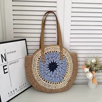 Sac fourre-tout pour femme en paille tressée tendance, grand sac à main en paille souple, sacs à main pour femme, sacs à bandoulière faits à la main par des designers
