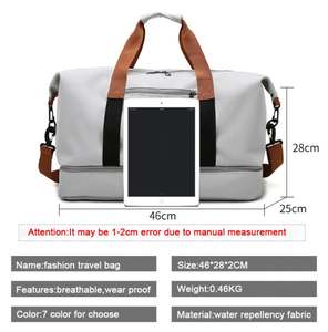 Custom Logo Durable Sports <b>Bag</b> Gym <b>Bag</b> <b>Waterproof</b> Portable Expansion Women Travelling <b>Duffel</b> Travel <b>Bag</b> with Logo - Product Image 5