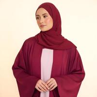 Abaya ouverte pour femmes, longueur des manches 52-62 cm, vêtements islamiques modestes