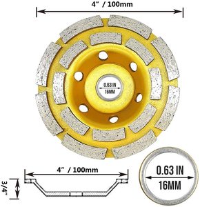 Disco de Corte de Diamante de Doble Fila para Granito/Mármol/Concreto/Piso/Piedra de 4.5 Pulgadas, Super Turbo, Gran Venta - Product Image 4