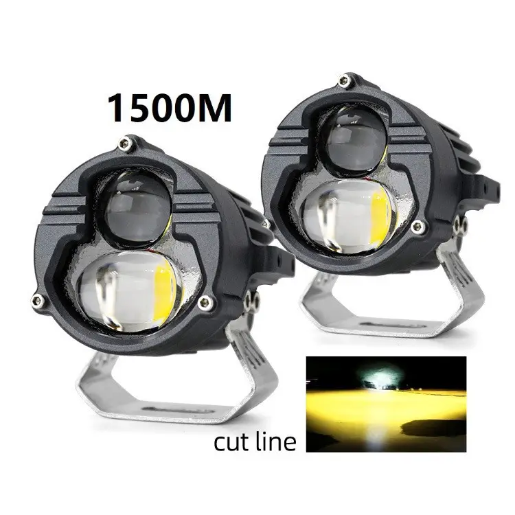 Foco de luz LED auxiliar para conducción todoterreno, mini luces de trabajo láser para motocicleta, ATV, UTV, 1500M, 60W, 3 pulgadas, 4x4