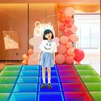 Pista de Baile LED Interactiva Premium de 21x21, Tablero Magnético con Software, Marco de Metal Ligero, Accesorios para Tiendas con Cable