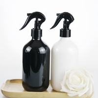 300ml 400ml 500ml PET Boston Sprühflaschen in Bernstein, Schwarz und Weiß mit Pumpzerstäuber für Raumduft