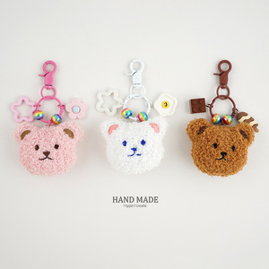 Kawaii pink Teddy Bears Plush Toy <b>Keychain</b> Stuffed Animal Peluches Toys Keyring Fashion Design Bag Soft Fluffy Cotton Portable - Product Image 2