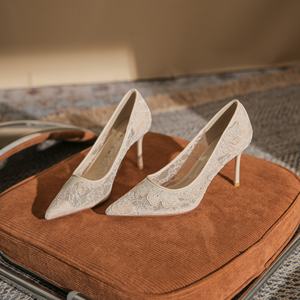 Chaussures de Mariée Sexy pour Femme à Talon Aiguille Fin, Bout Pointu, Bride Cheville, Antidérapantes, Imperméables, Ornées de Strass, Modèle Evergreen - Product Image 5