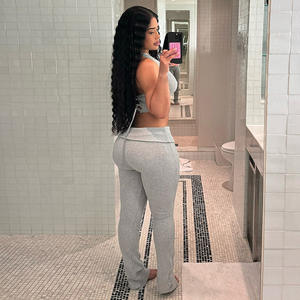 مثير الضلع قطعتين ملابس المرأة الصلبة عارية الاري ضمادة سترة الرسن والسراويل مطابقة <span class=keywords><strong>2</strong></span> قطعة مجموعة الشارع الإناث - Product Image 6