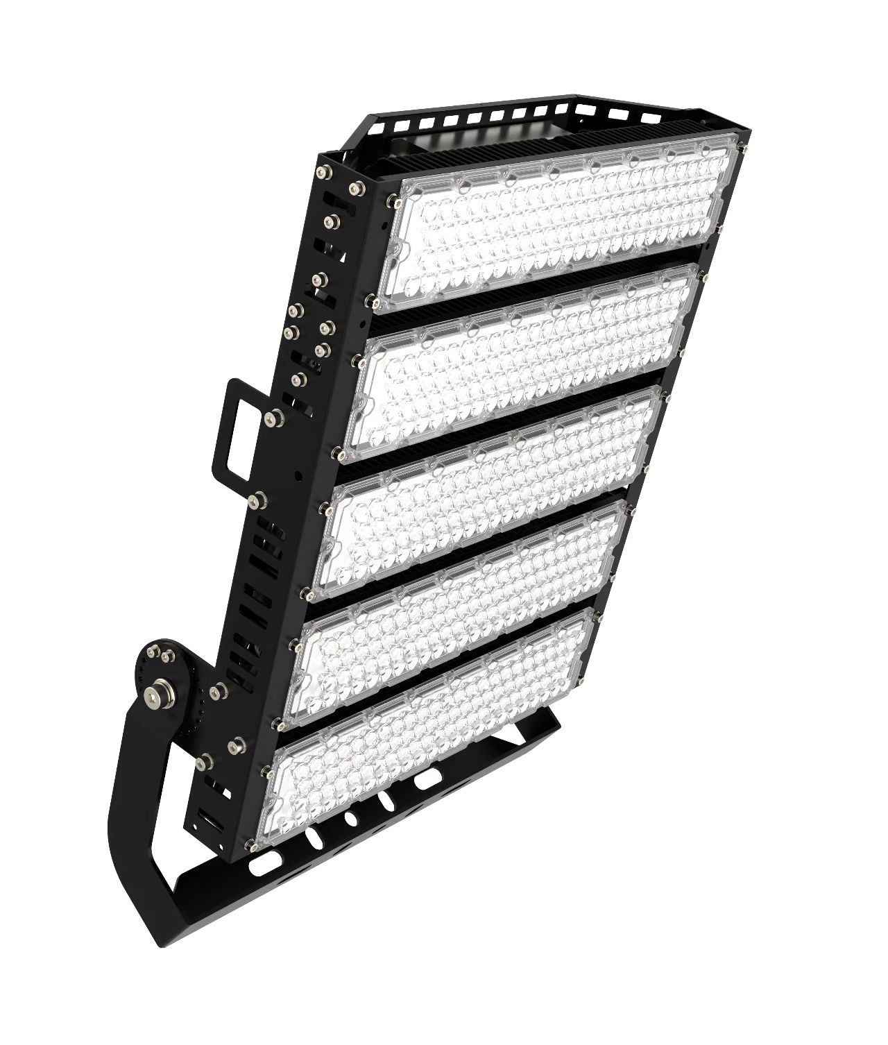 Grúa de aluminio de alta potencia personalizada para exteriores, lámpara LED de inundación, poste alto, luz de estadio, IP65, 1000W