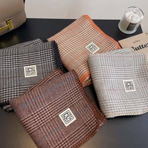 Nouveau décontracté chaud Double face Pashmina châles classique motif <span class=keywords><strong>pied</strong></span>-<span class=keywords><strong>de</strong></span>-<span class=keywords><strong>poule</strong></span> cachemire sensation écharpes unisexe 45*190CM écharpe à carreaux étole - Product Image 3