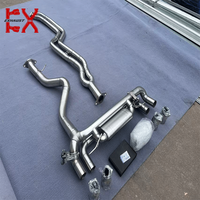 Tuyau d'échappement en acier inoxydable poli miroir haute performance de 1,5 mm (avec contrôleur) Entrée 2 pour BMW Série 1 E82 2.0T