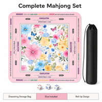 Tapis de Mahjong Américain de Luxe Anti-bruit de 31,5 Pouces, Tapis de Jeu Pliant en Caoutchouc Antidérapant pour Vente en Gros