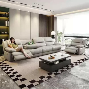Sofá Seccional Extensible Eléctrico FZT de Tres Plazas, Tapizado en Cuero Napa, para Apartamentos y Hospitales - Product Image 4