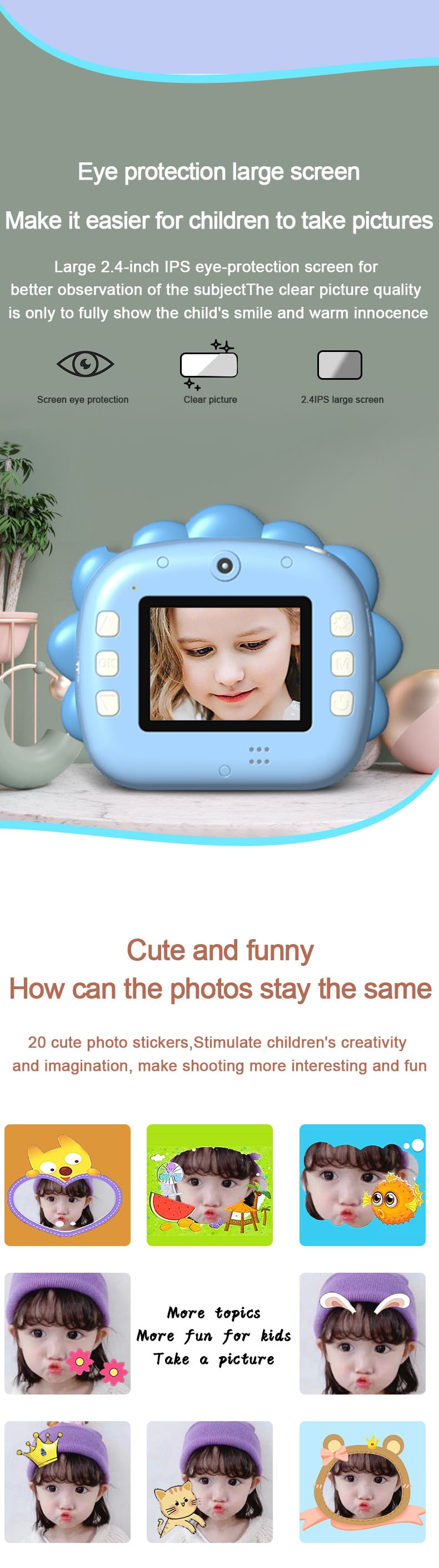Videos Kids Child Draw Children'S Digital Print Toys Camcorder Camera With Games