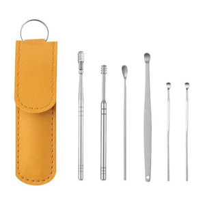6-piece ear cleaning tool set with keychain, spiral ear pick, ear cleaning tool, ear pick, ear scraper, and ear cleaning kit - Product Image 5