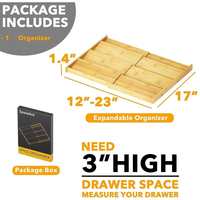 Organisateur de tiroir à épices en bambou, étagère extensible à 4 niveaux pour tiroir de placard, insert de rangement pour assaisonnements de cuisine