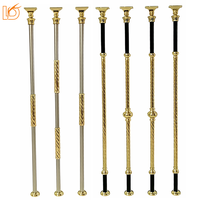 Installation facile, luxe moderne, or Rd. Balustre d'escalier en Mg-aluminium de 20 mm, poteau métallique pour garde-corps de balcon intérieur, en stock