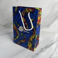 Sac en papier couché personnalisé avec logo estampé à chaud, emballage de luxe, sacs cadeaux personnalisés pour lunettes de mode