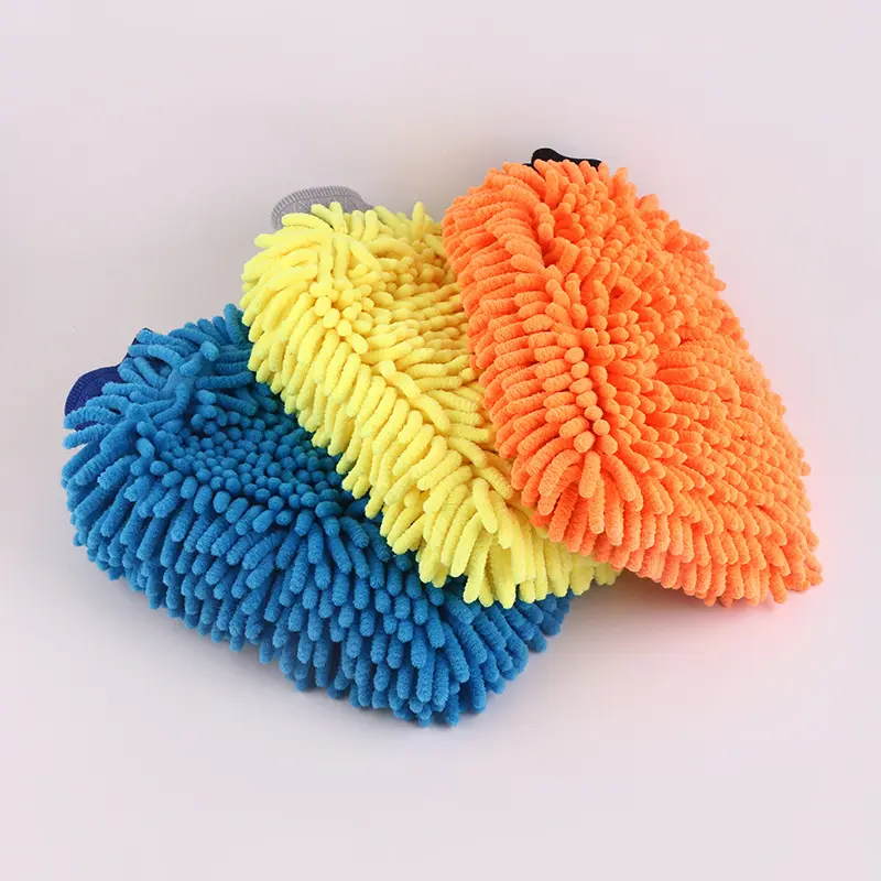 Microfiber Chenille Carwash Handschoen Zachte Dubbelzijdige Handschoen Voor Automatische Details En Auto-Reiniging