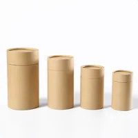 Emballage personnalisé en tube de papier kraft biodégradable de qualité alimentaire, boîte cylindrique en carton recyclable pour le thé