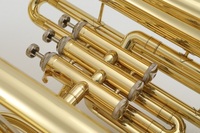 Tuba Jinbao Kuningan Nada Bb Lapisan Emas Piston Vertikal Konstruksi Tahan Lama untuk Dijual