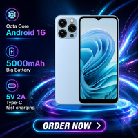 Smartphone Android 15 LTE 6,53 pouces à bas prix avec 4 Go + 64 Go de stockage, processeur Octa Core et batterie 5000 mAh – Vente en gros